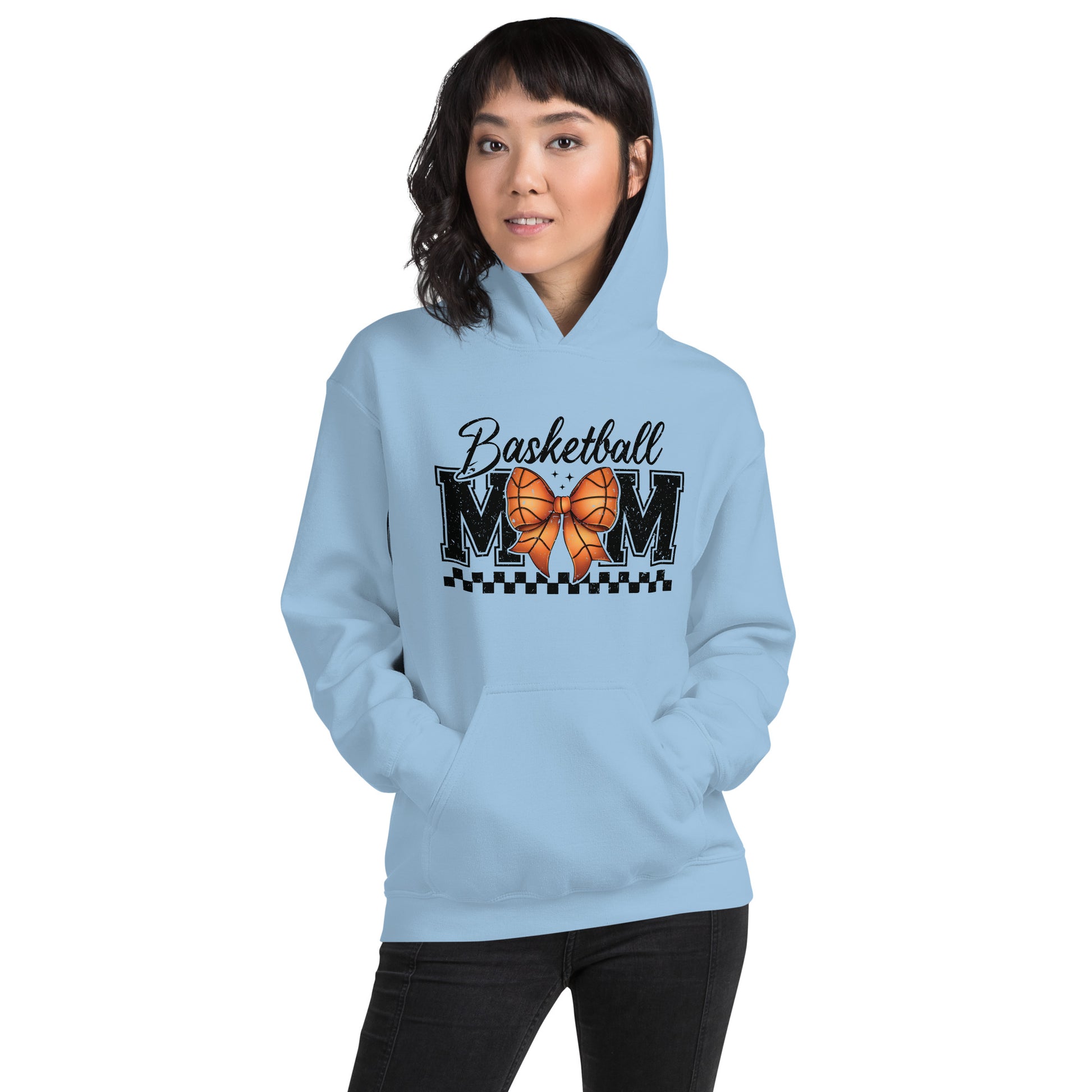 Basketball Mom Hoodie - Color: Light Blue