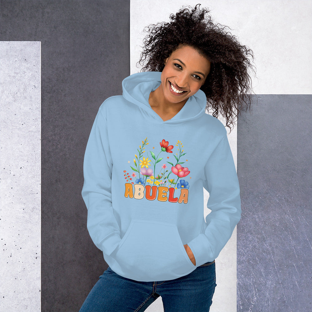 Abuela Hoodie (Wear Your Abuela Title with Pride) - Color: Light Blue