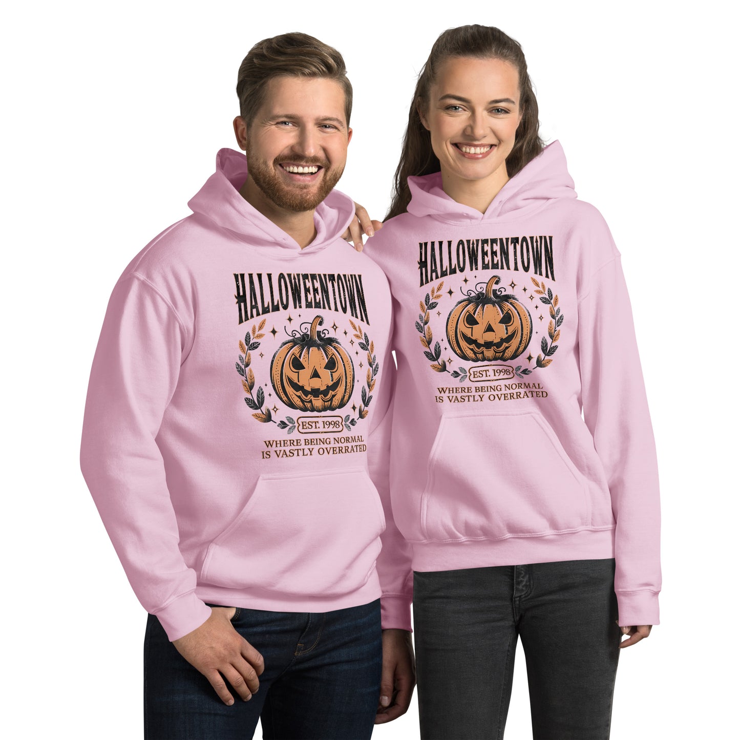 Halloweentown Hoodie Color: Light Pink