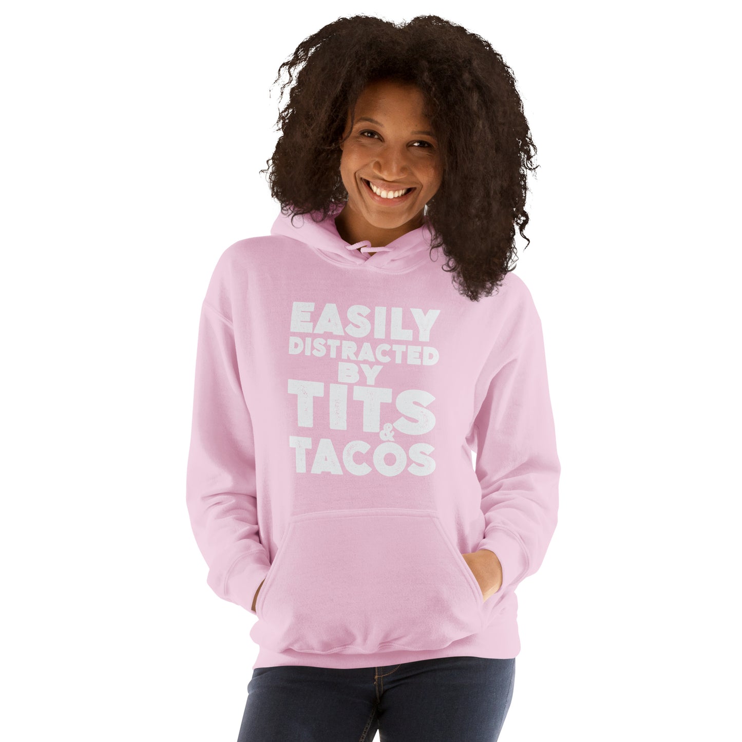 Easily Distracted by Tits and Tacos Hoodie