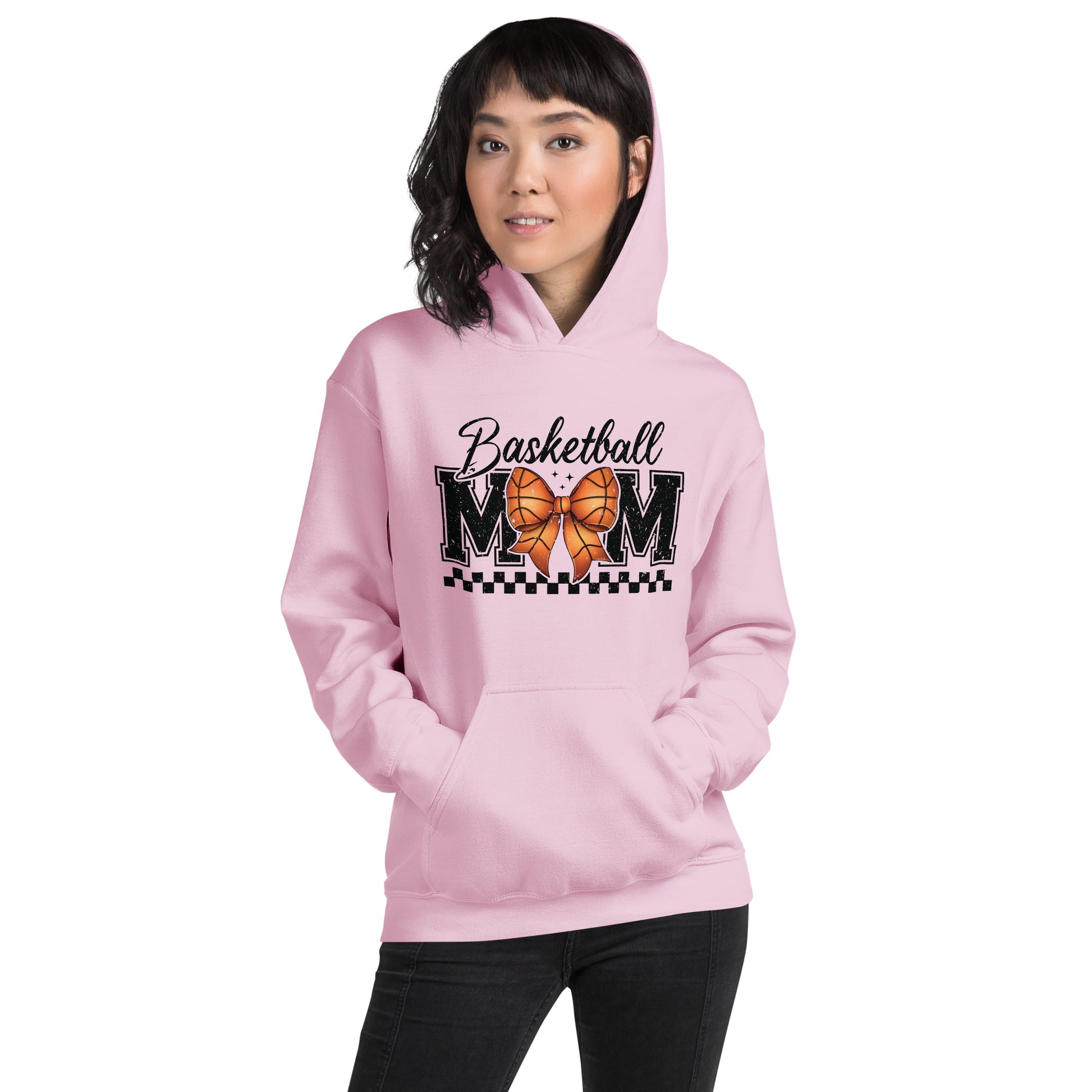 Basketball Mom Hoodie - Color: Light Pink