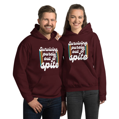 Surviving Purely Out Of Spite Hoodie Color: Maroon