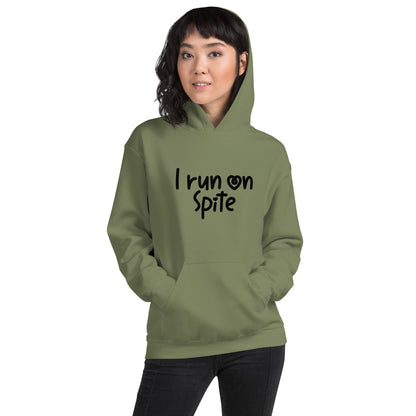 I Run On Spite Hoodie Color: Red