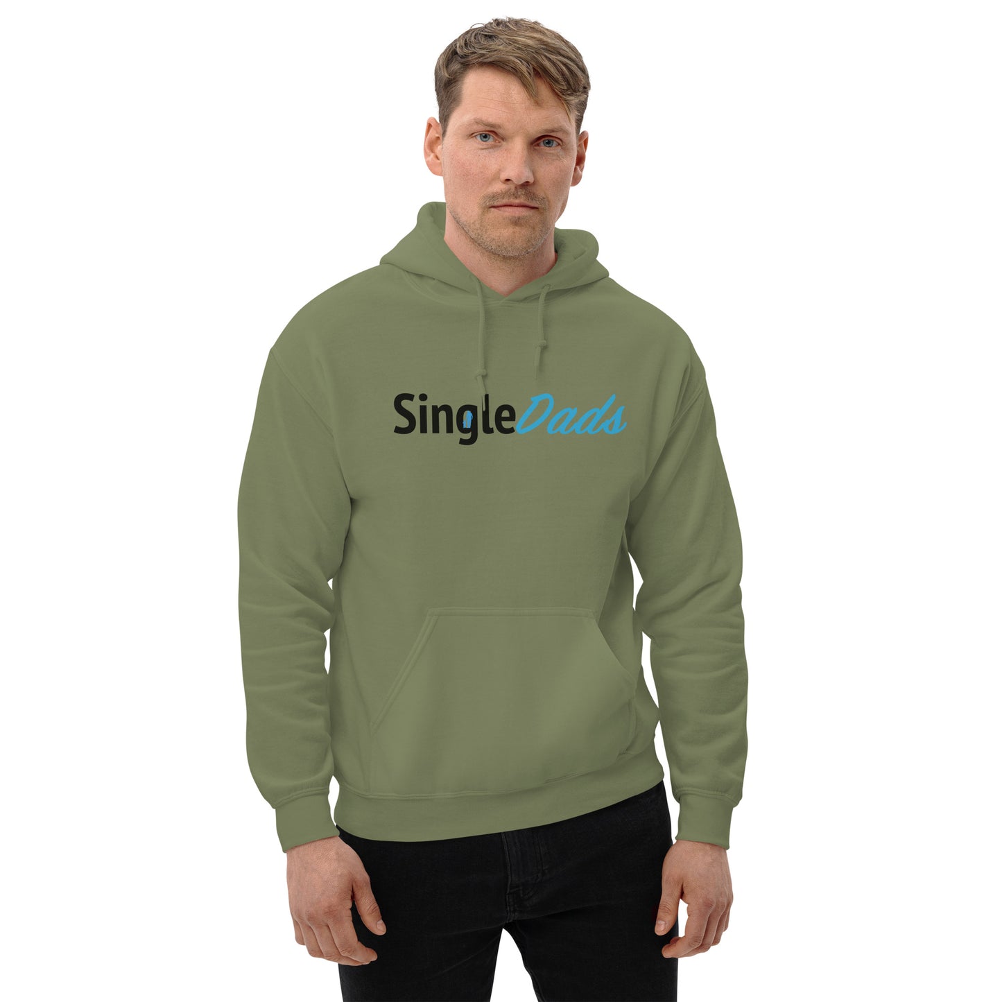 SingleDads Hoodie Color: Military Green