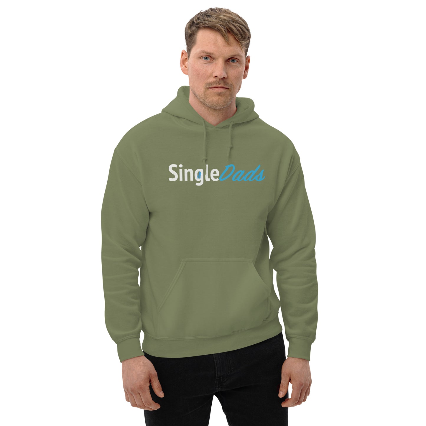 SingleDads Hoodie Color: Military Green