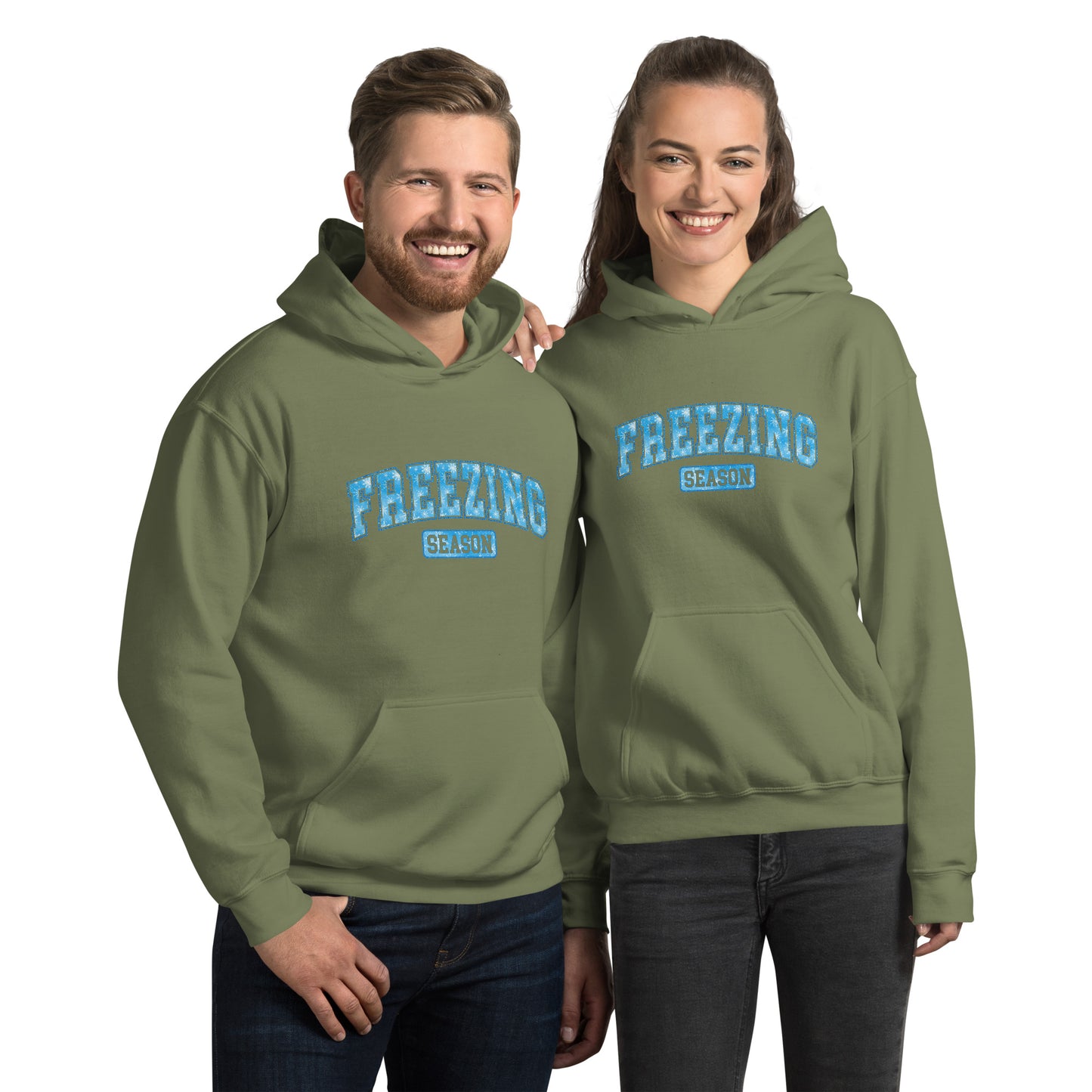 Freezing Season Hoodie - Color: Military Green