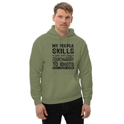 Unisex My People Skills Are Just Fine, It's My Tolerance To Idiots That Needs Work Hoodie - Color: Red