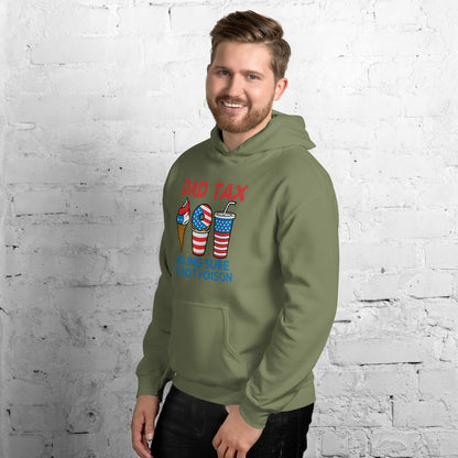 Dad Tax Making Sure It's Not Poison (Red White Blue) Hoodie - Color: Black