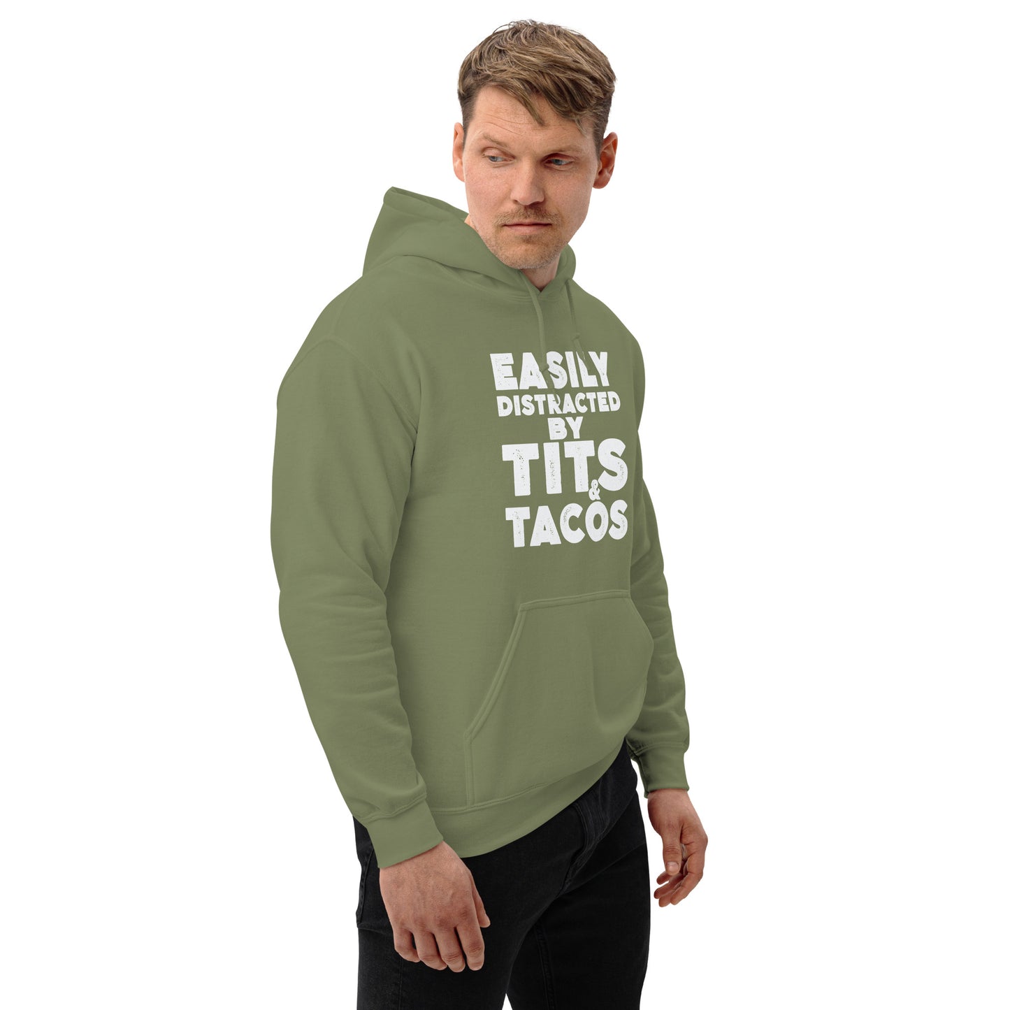 Easily Distracted by Tits and Tacos Hoodie