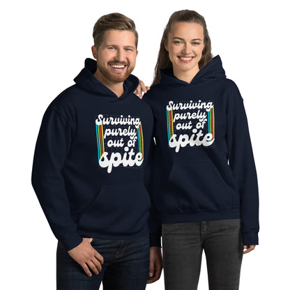 Surviving Purely Out Of Spite Hoodie Color: Navy