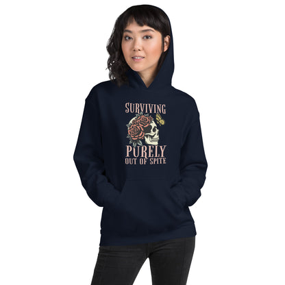 Surviving Purely Out Of Spite Hoodie Color: Black