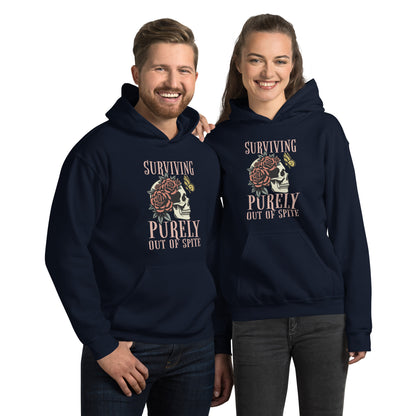 Surviving Purely Out Of Spite Hoodie Color: Navy