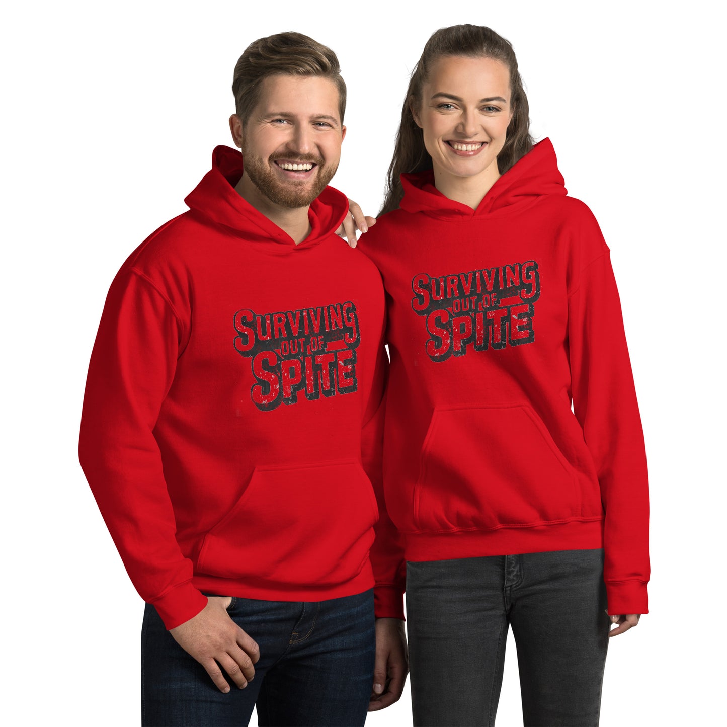 Surviving Out Of Spite Hoodie Color: Red