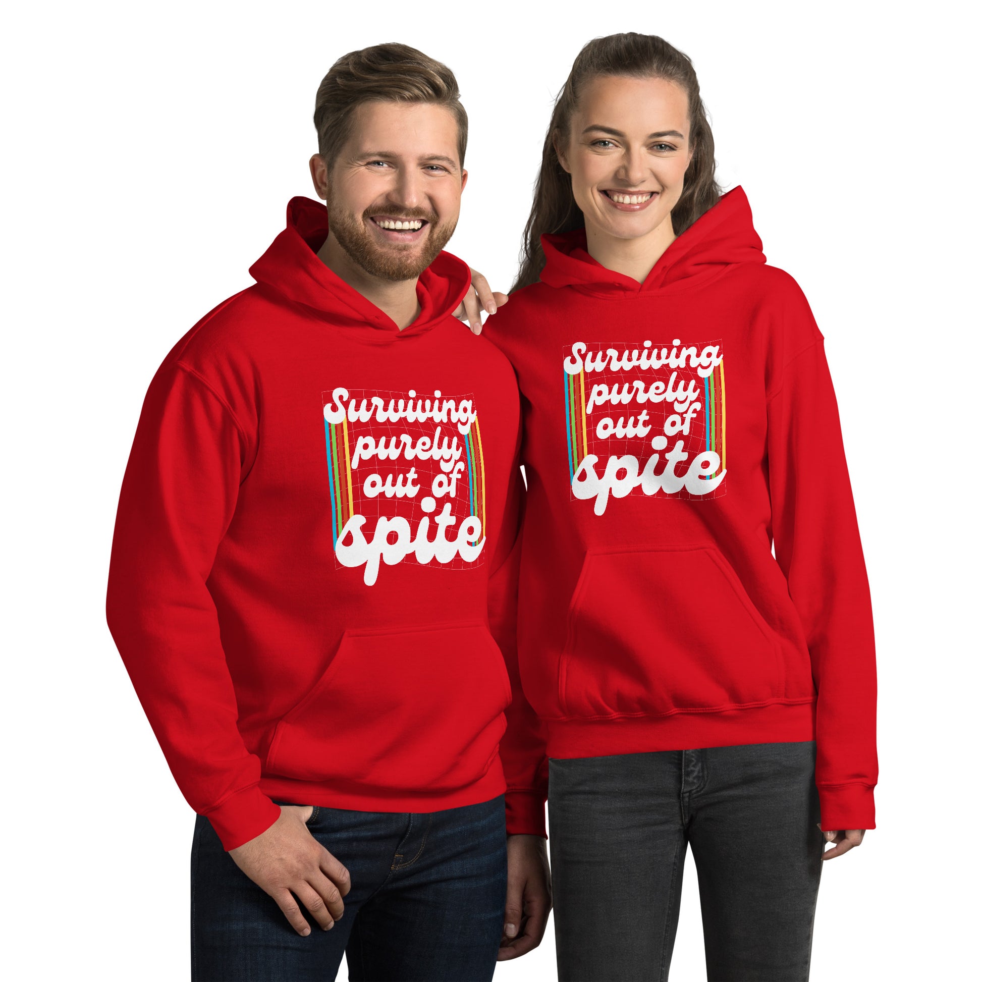 Surviving Purely Out Of Spite Hoodie Color: Red