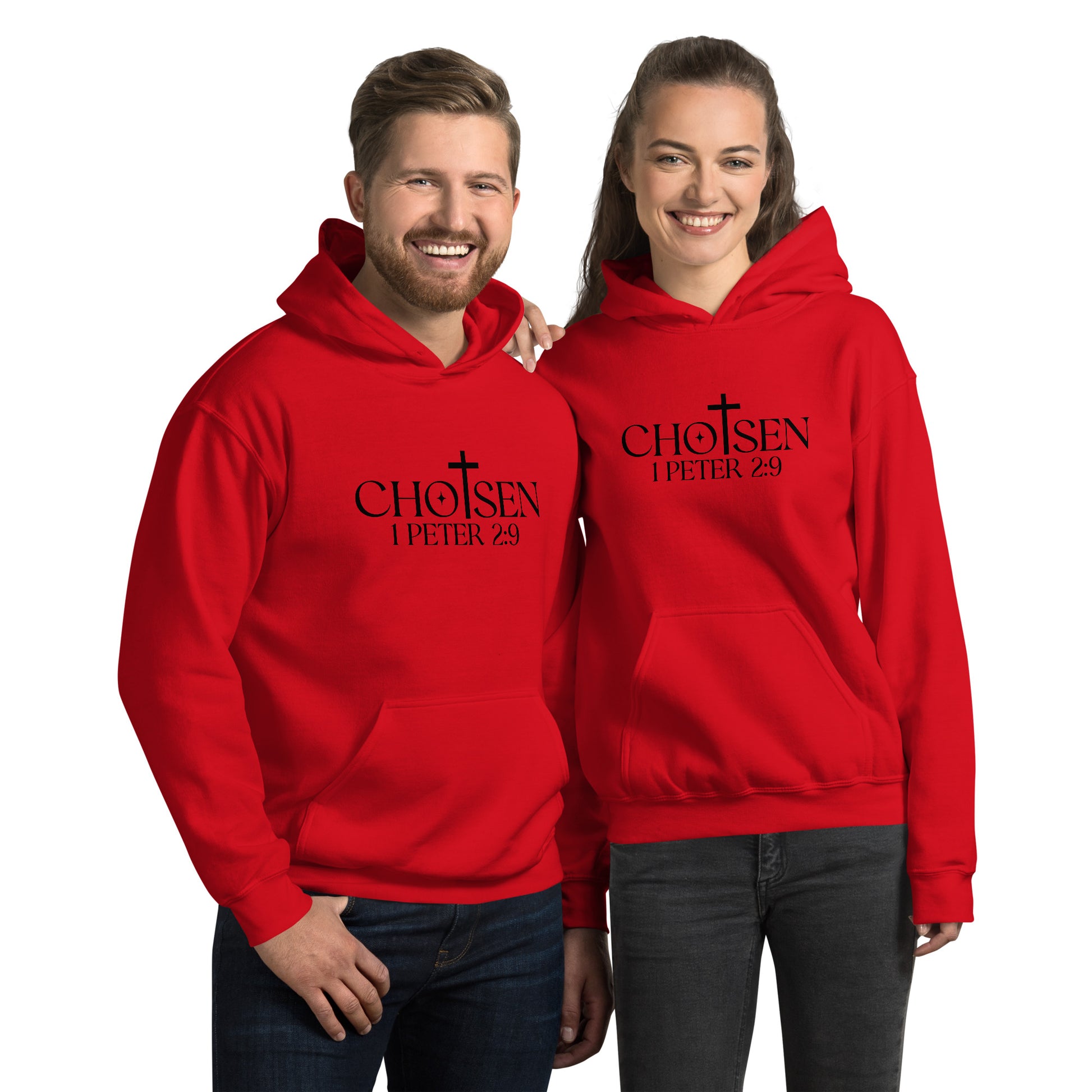 Chosen 1 Peter 2:9 Hoodie - Color: Red