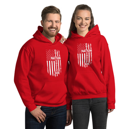 One Nation Under God Hoodie - Color: Red