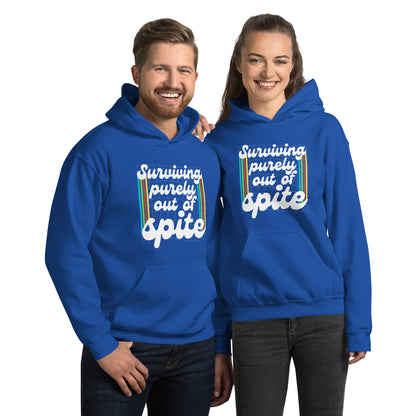 Surviving Purely Out Of Spite Hoodie Color: Royal