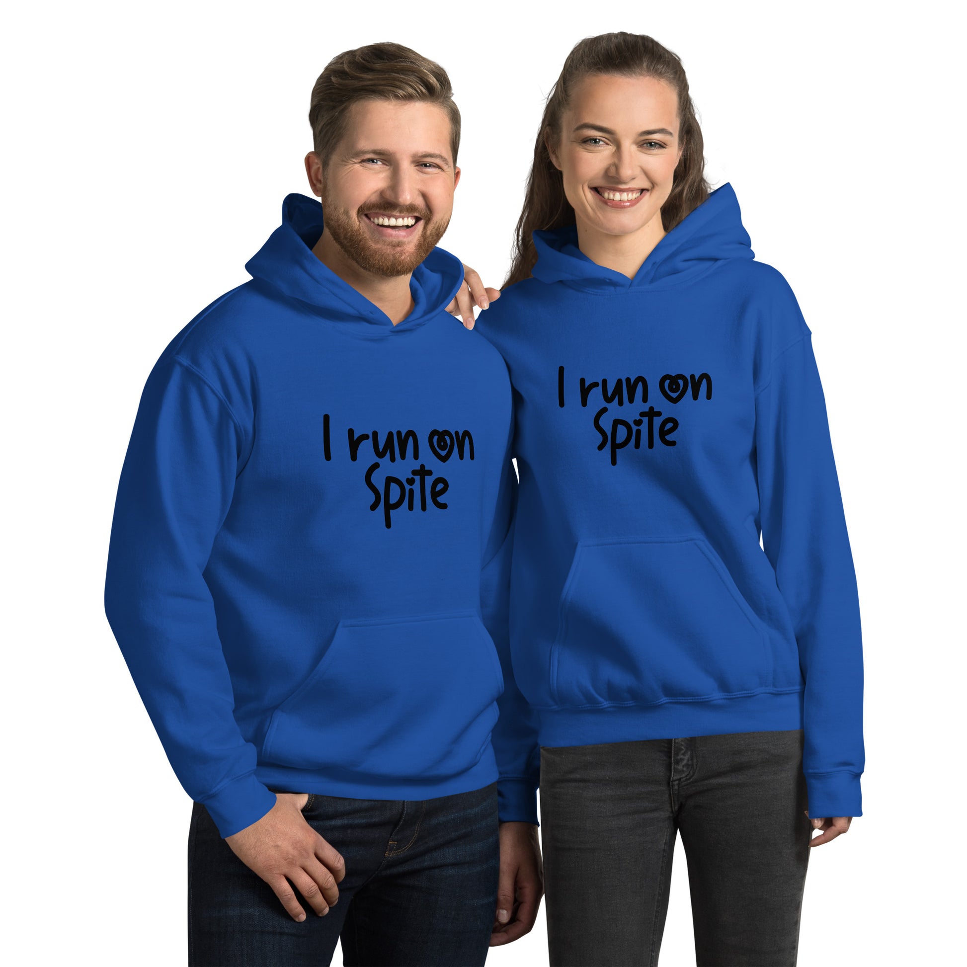 I Run On Spite Hoodie Color: Royal