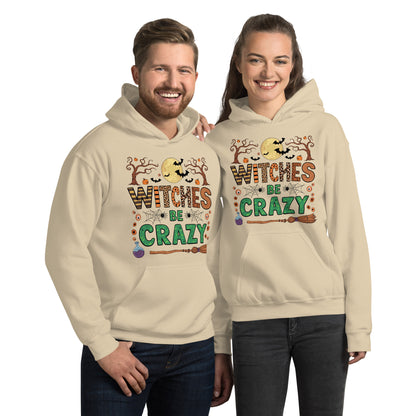 Witches Be Crazy Hoodie (Halloween Witch) Color: Sand