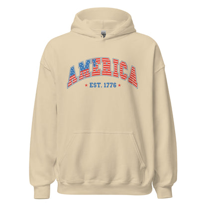 America 1776 Hoodie - Color: Sand