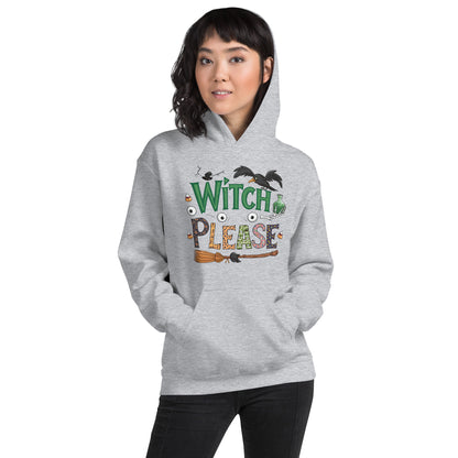 Witch Please Hoodie (Halloween Witch) - Color: Black