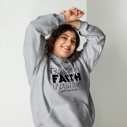 Faith Ephesians 2:8 Hoodie (essence of Faith as a gift from God) - Color: Red