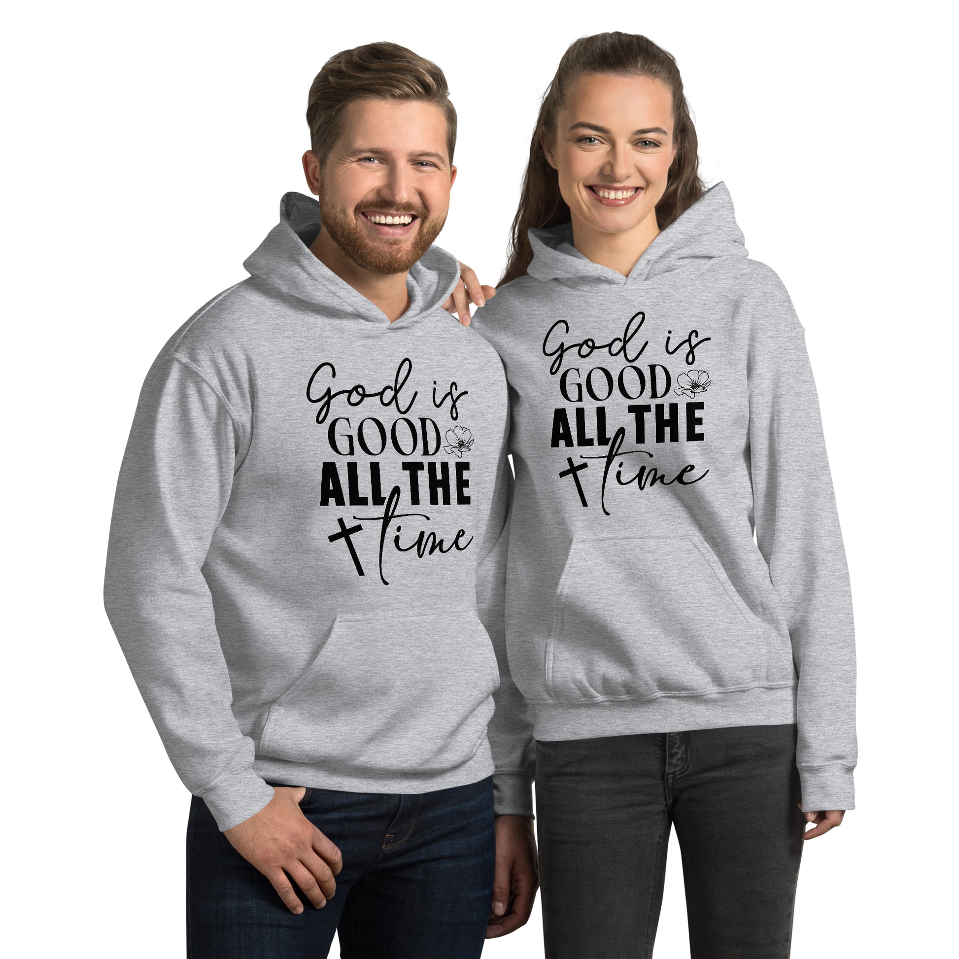 God is Good All The Time Hoodie - Color: Sport Grey