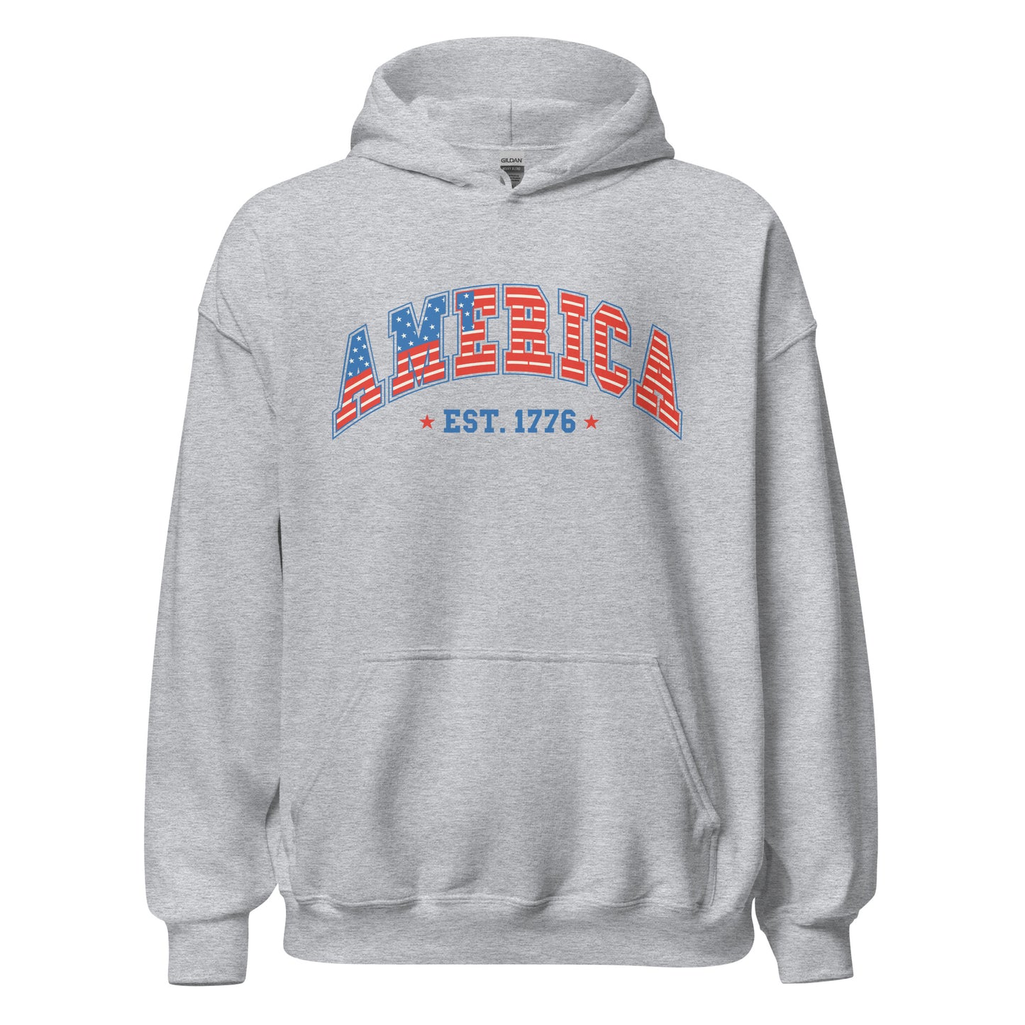 America 1776 Hoodie - Color: Sport Grey