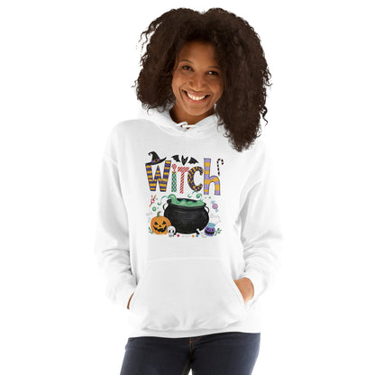 Witch (Halloween Witch) Hoodie Color: White