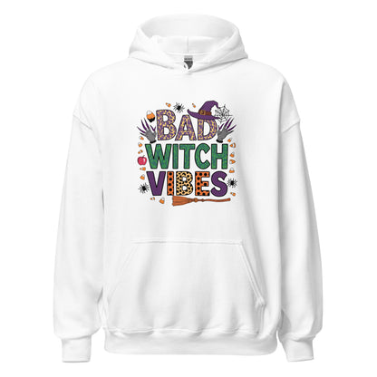 Bad Witch Vibes Hoodie (Halloween Witch) Color: White