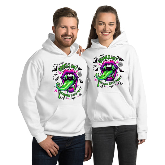 Ghouls Just Want to Have Fun Hoodie Color: White