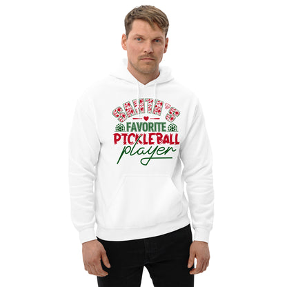 Santa's Favorite Pickleball Player Hoodie - Color: Light Blue