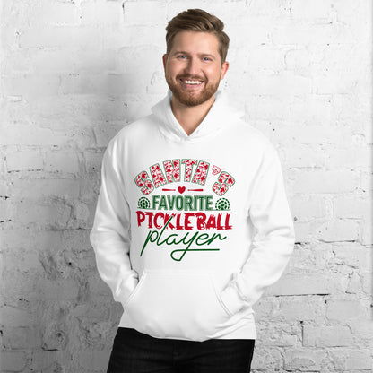 Santa's Favorite Pickleball Player Hoodie - Color: Light Blue