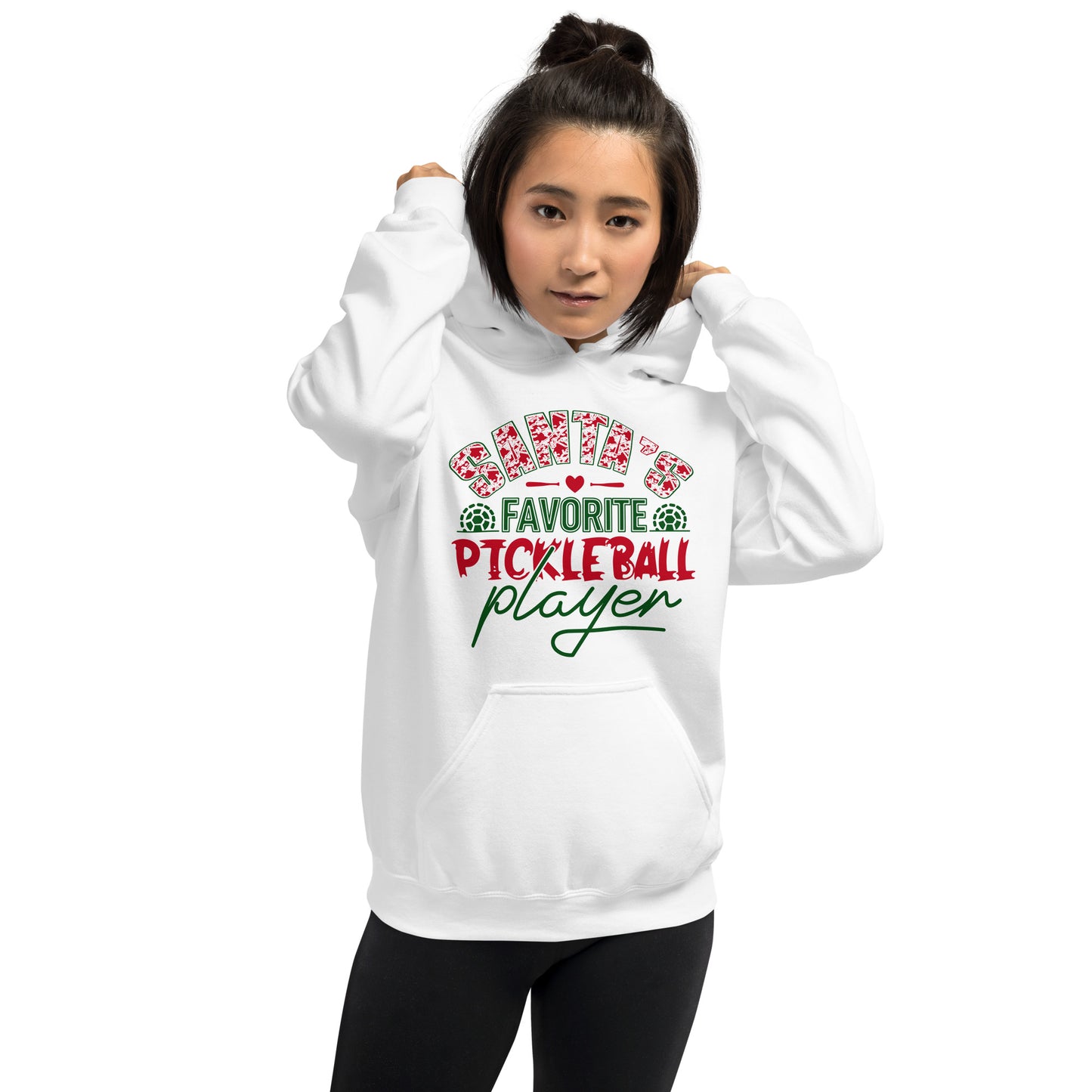 Santa's Favorite Pickleball Player Hoodie - Color: Light Blue