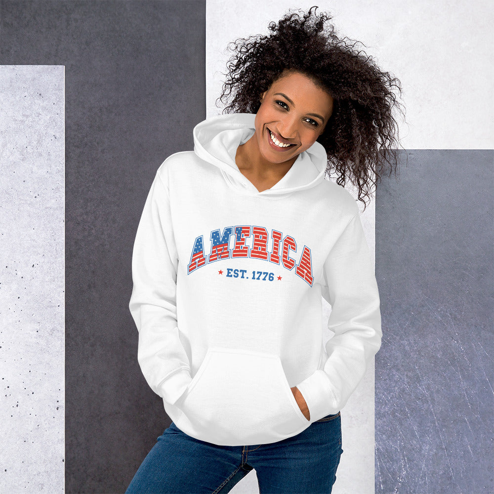 America 1776 Hoodie - Color: Black