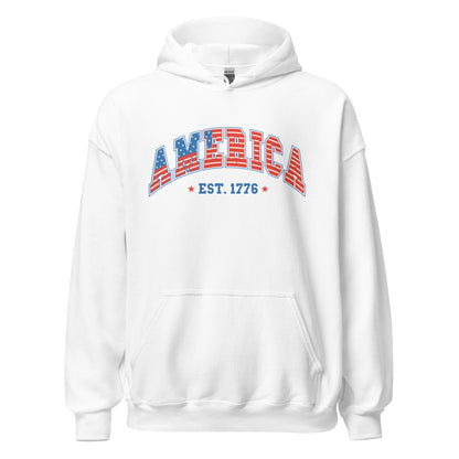 America 1776 Hoodie - Color: White