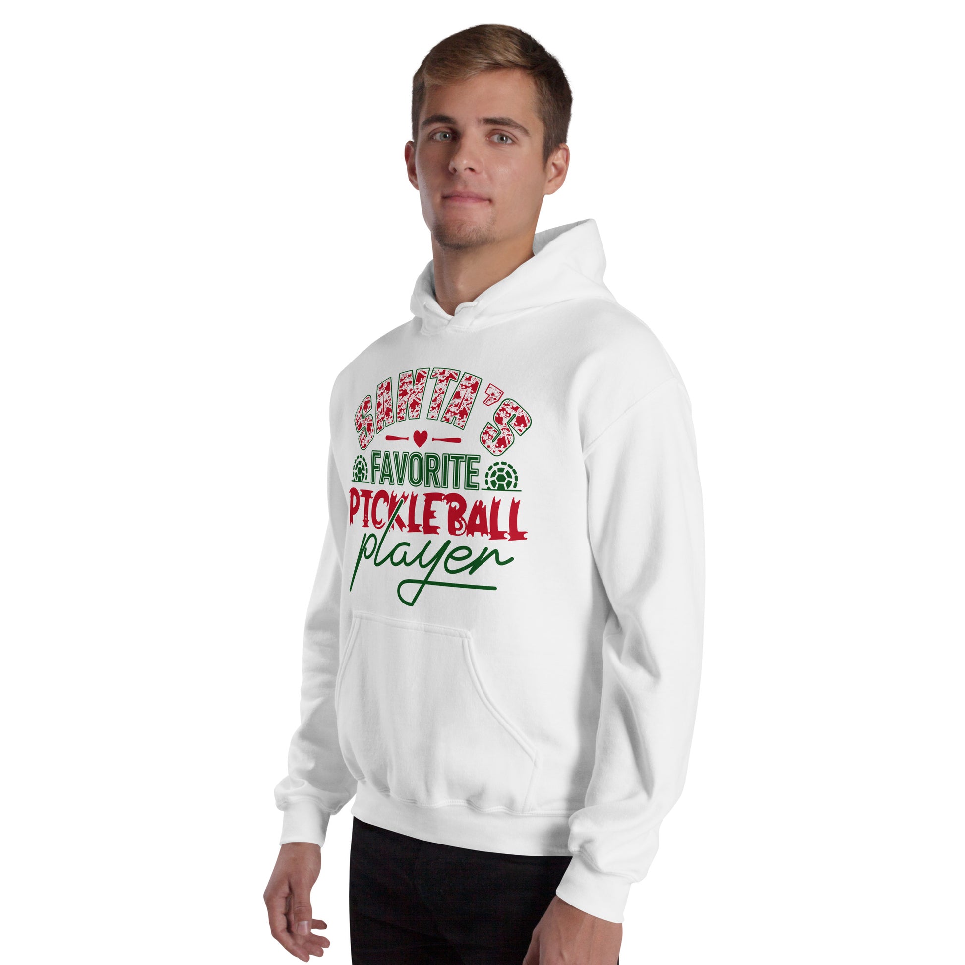 Santa's Favorite Pickleball Player Hoodie - Color: Light Blue