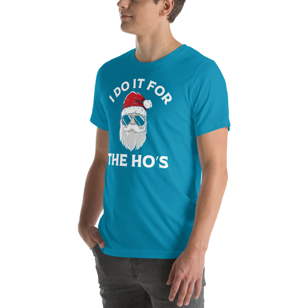Christmas Santa Says I Do It for the Ho's T-Shirt Color: Black