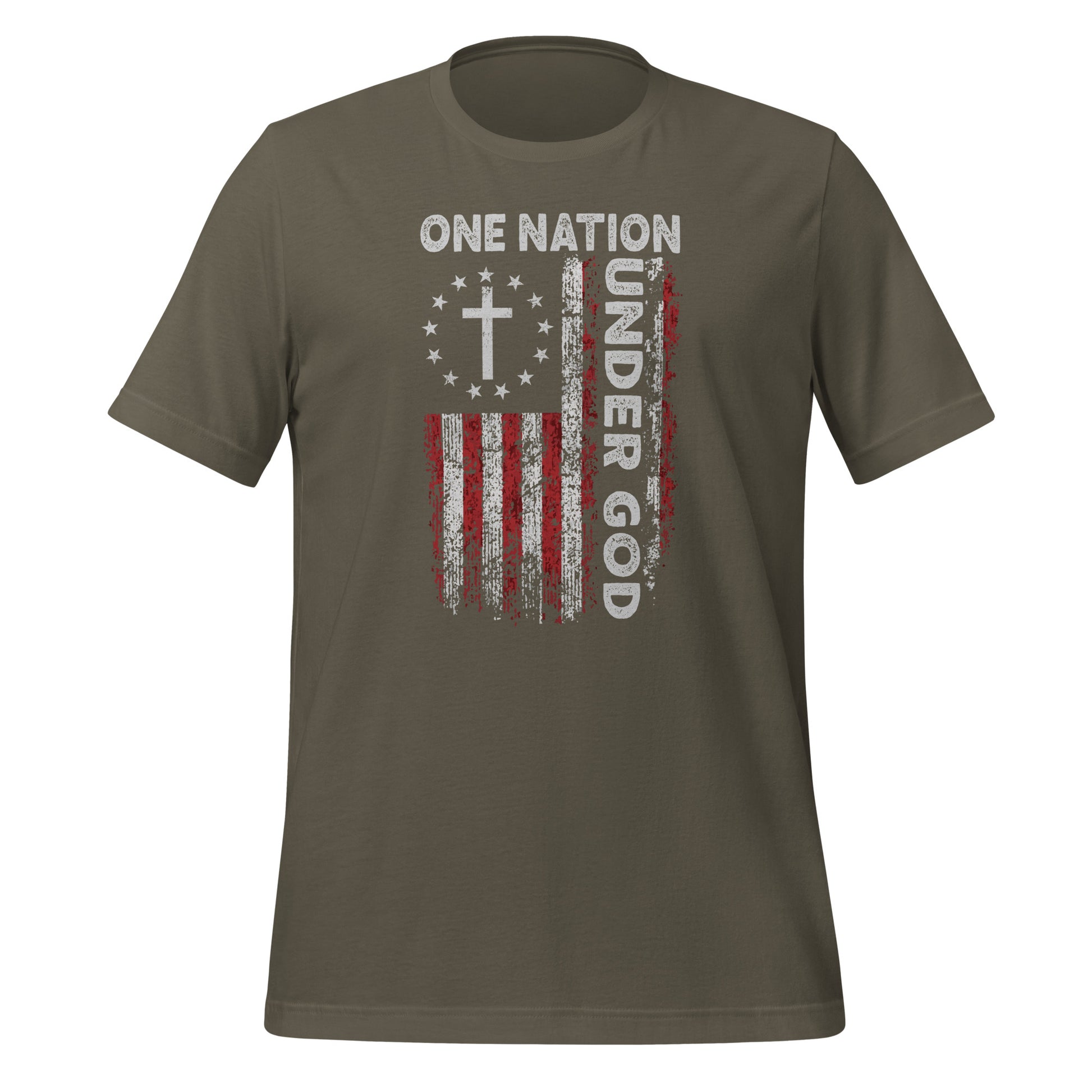 One Nation Under God T-Shirt (God and Country) Color: Army