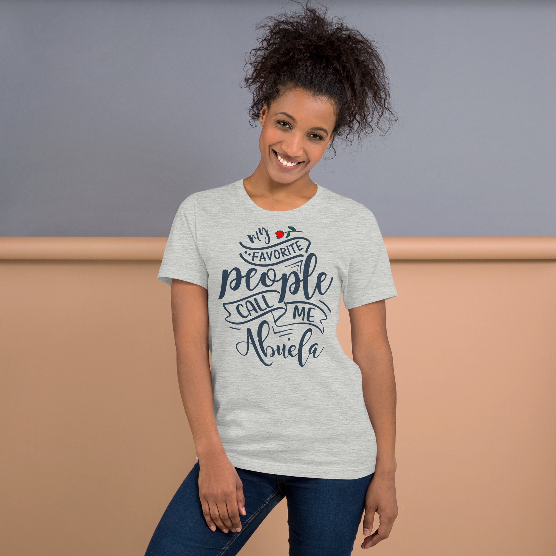 My Favorite People Call Me Abuela T-Shirt Color: Athletic Heather