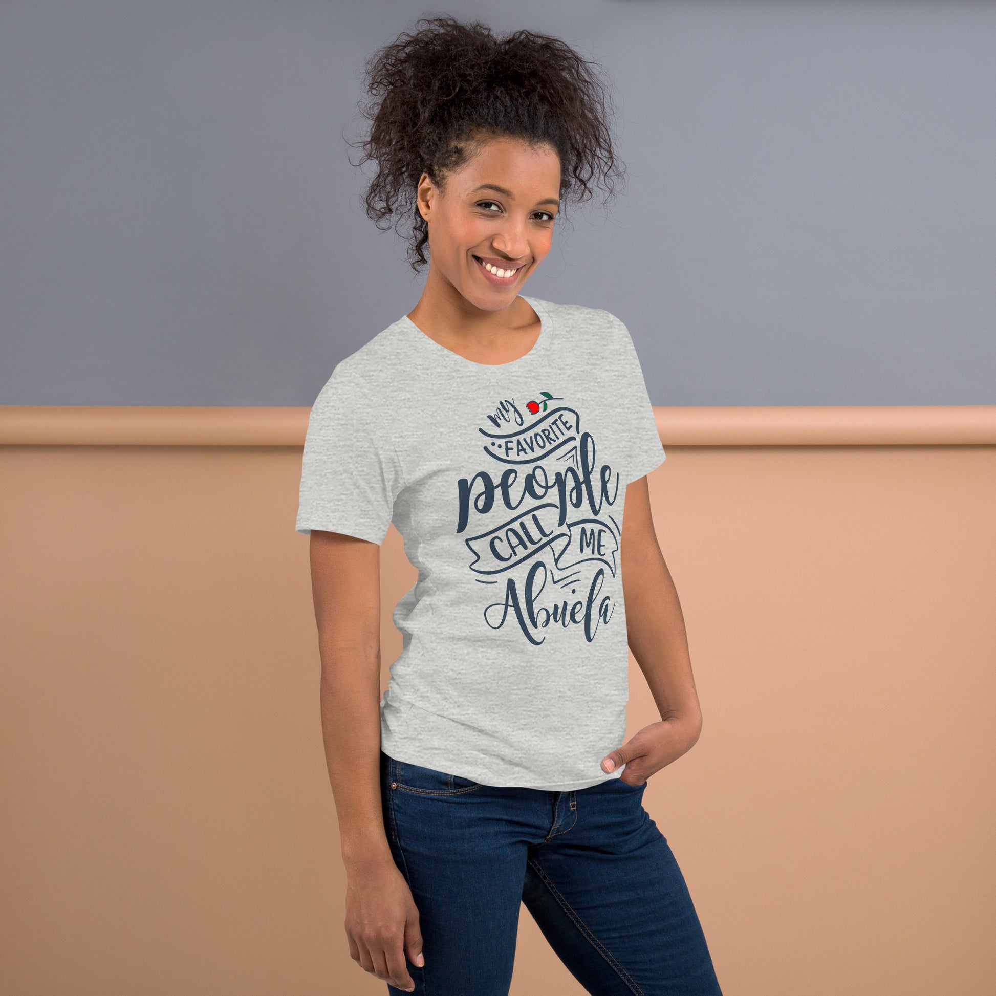 My Favorite People Call Me Abuela T-Shirt Color: Heather Red