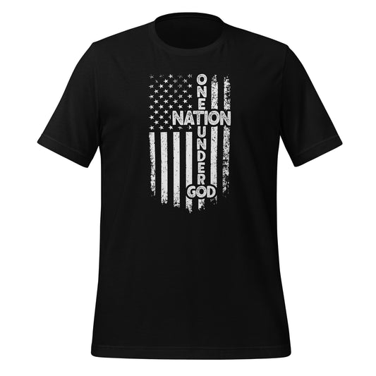 One Nation Under God T-Shirt - Color: Black