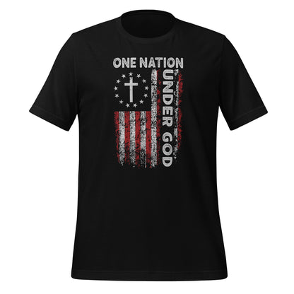 One Nation Under God T-Shirt (God and Country) - Color: Black