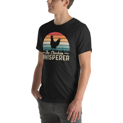 The Chicken Whisperer T-Shirt (Backyard Chickens) - Color: Black Heather