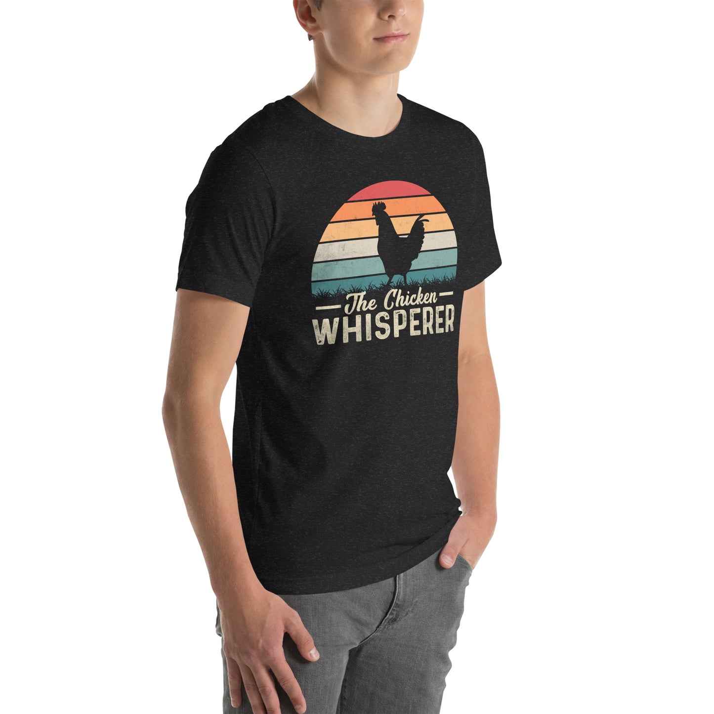 The Chicken Whisperer T-Shirt (Backyard Chickens) - Color: Black Heather