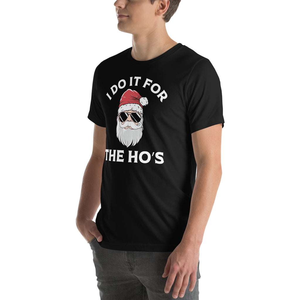 Christmas Santa Says I Do It for the Ho's T-Shirt Color: Black