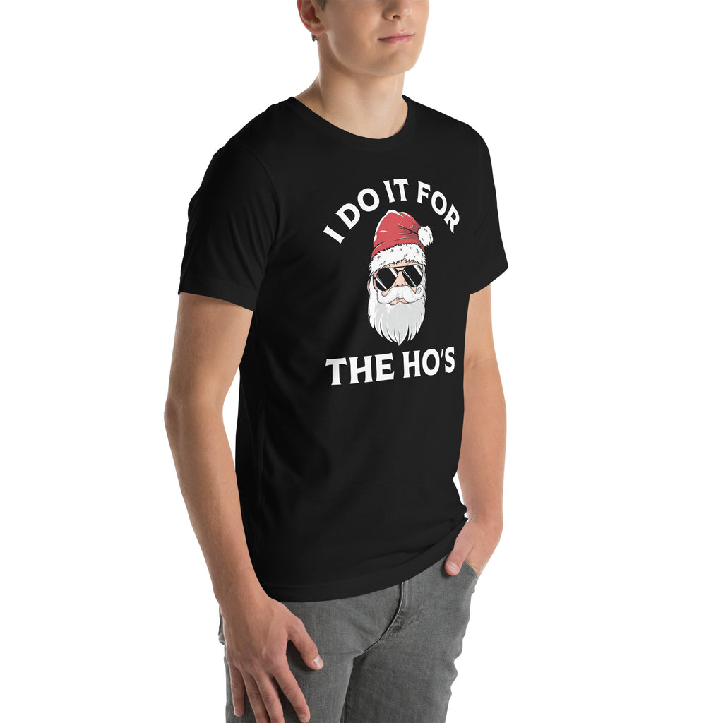 Christmas Santa Says I Do It for the Ho's T-Shirt Color: Black