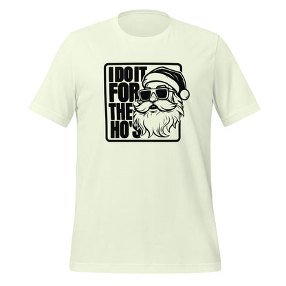 Funny Christmas Tee - Santa says I Do It for the Ho's T-Shirt - Color: Citron