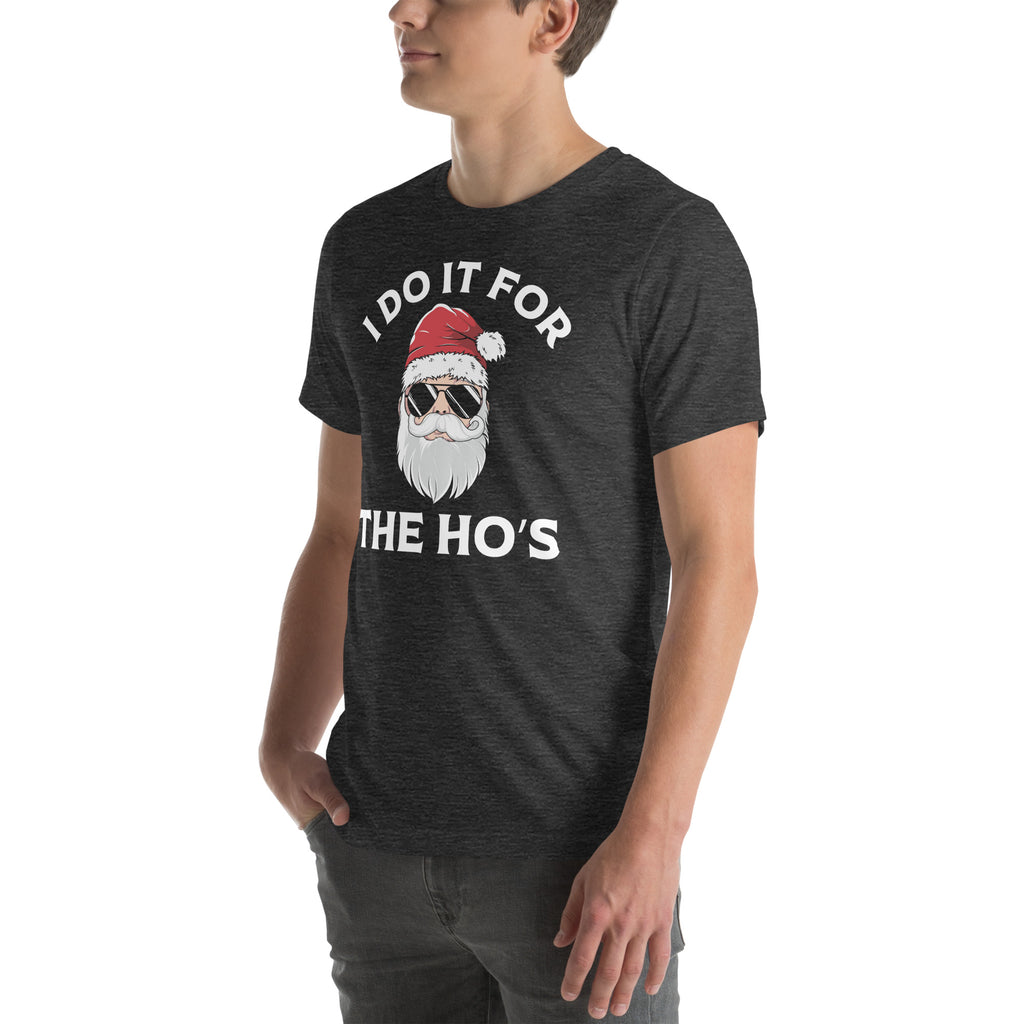 Christmas Santa Says I Do It for the Ho's T-Shirt Color: Black