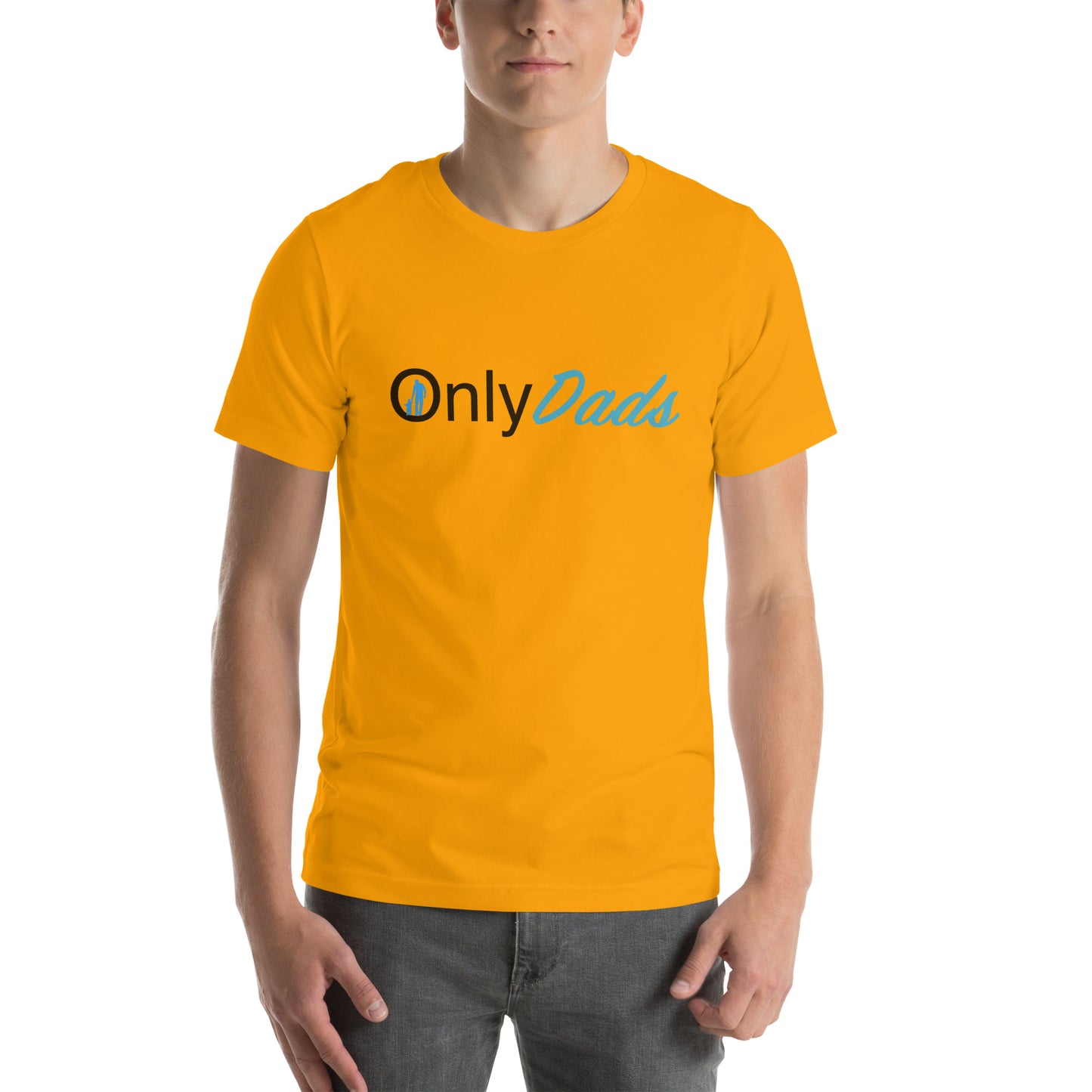 OnlyDads T-Shirt (Graphic Tee for Single Dads - Only Dads) - Color: Gold